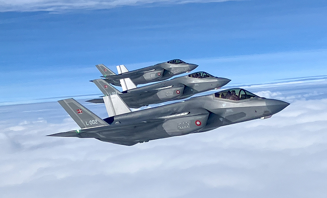 Flyvevåbnet kommer emd F35 og overflyver pladsen ved Storeflyvedag søndag den 9. august kl. 13.30. Foto: Forsvaret