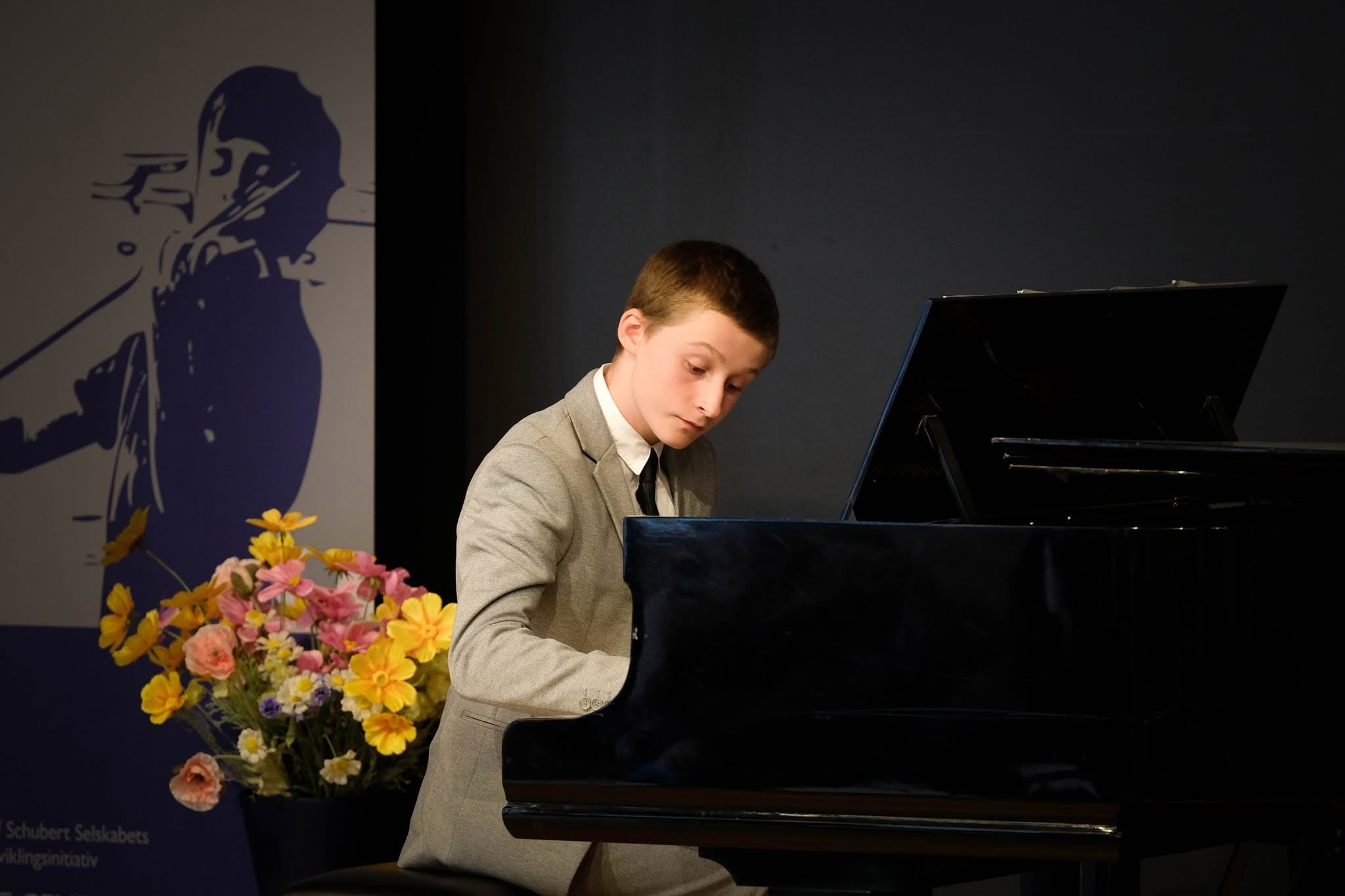 Max Berthelin Eberholst blev tildet 1. pris ved Jacob Gades Junior Konkurrence. Foto: Schubertselskabet.