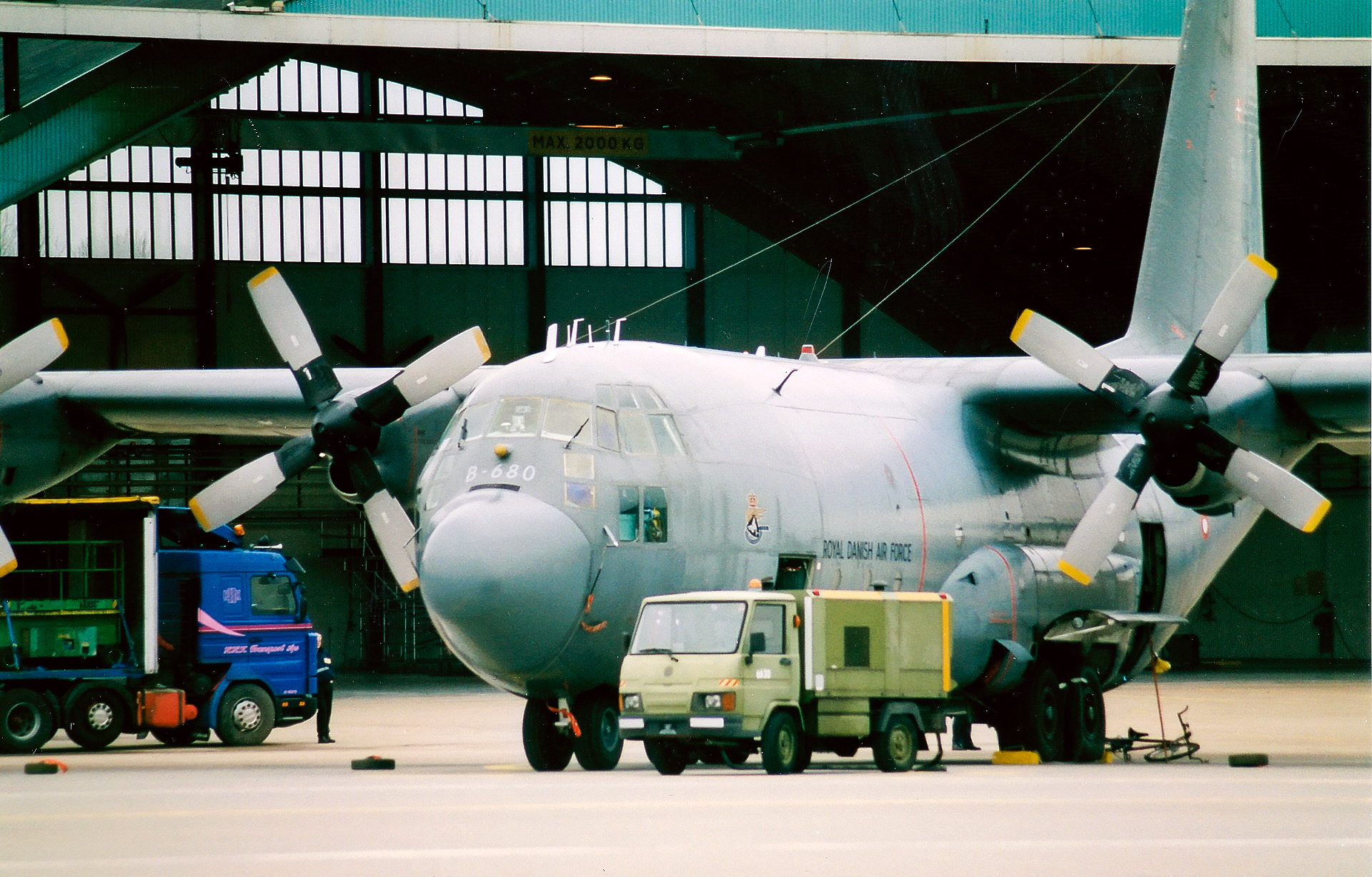 Hercules havde i sin tid base på Flyvestation Værløse. Mandag overflyver de Flyvestation Værløse i anledning af Eskadrille 721s 100 års jubilæum. Foto: Flyhis.